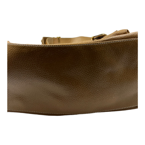 Maxx New York Pebbled Shoulder bag Brown Tan Leather, Pockets & Paisley - Picture 4 of 9